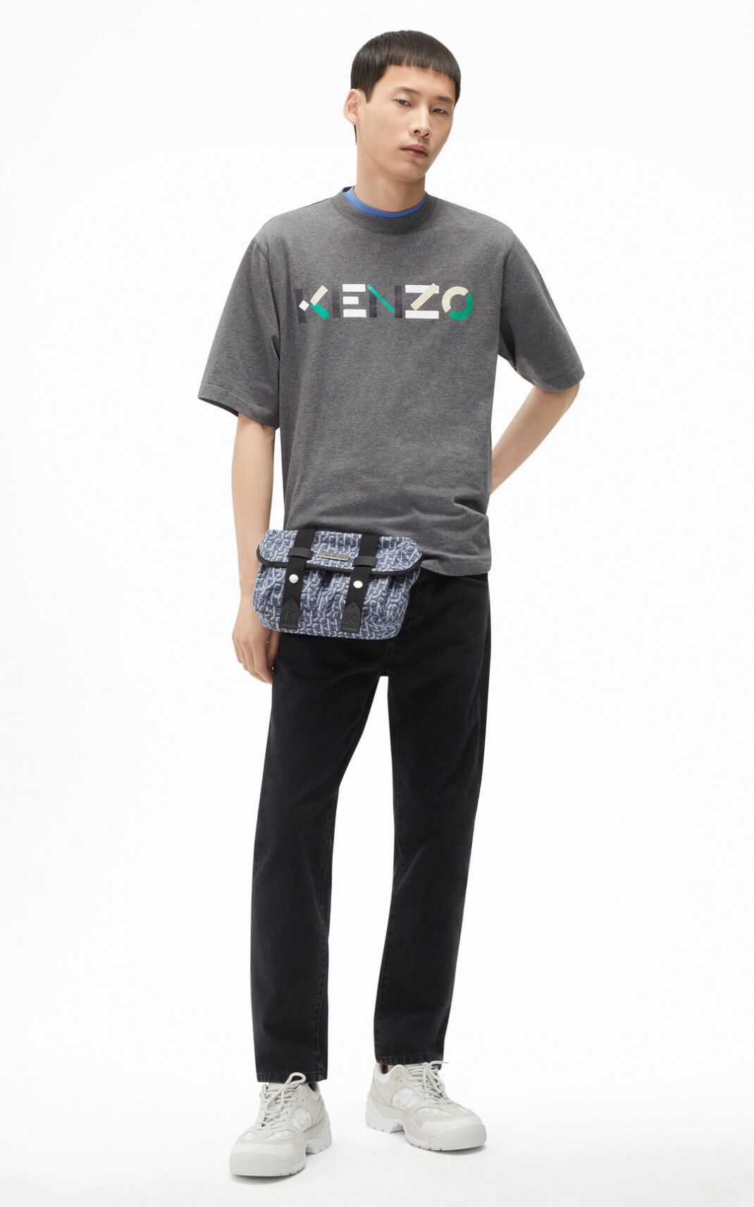 Camisetas Kenzo Multicoloured oversize Logo Hombre Gris - SKU.7155638
